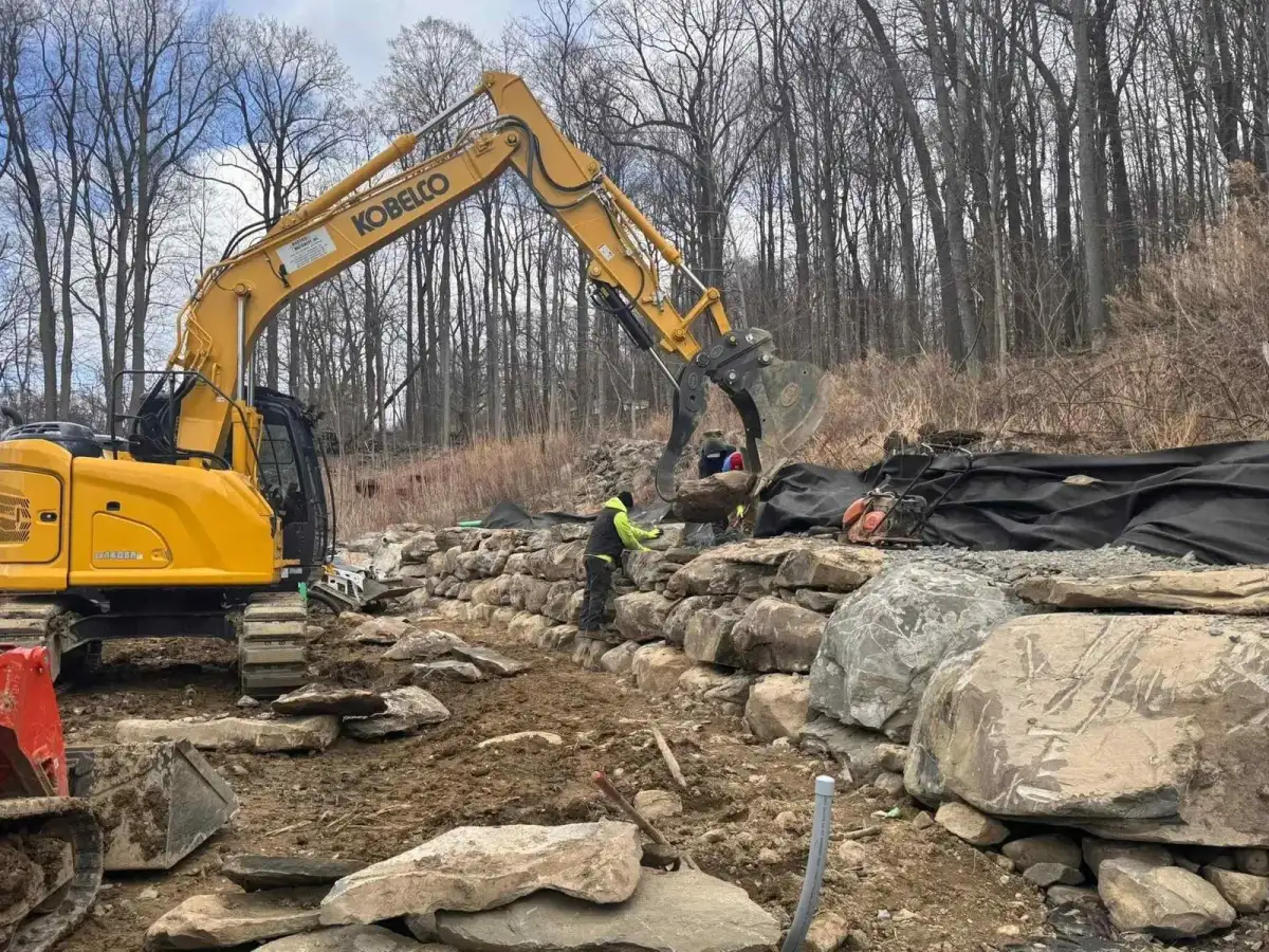 Excavation and grading for a residential project in the Hudson Valley