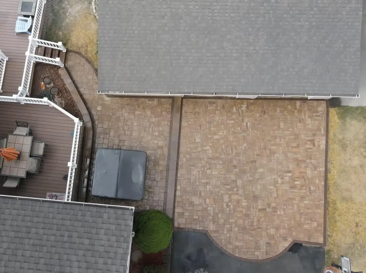 Paver walkway installation leading to front entrance in Hudson Valley NY