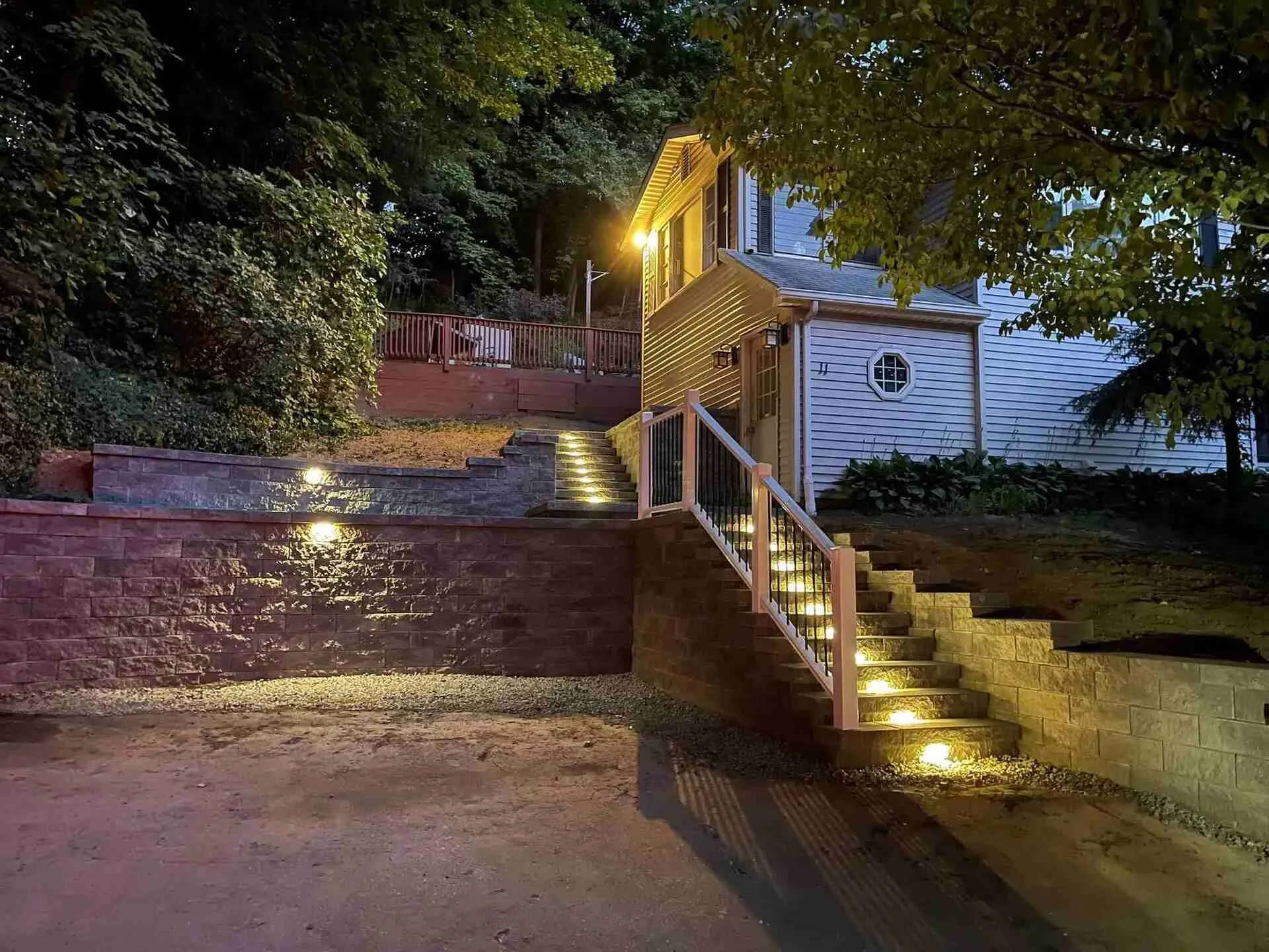 Custom outdoor lighting design by Lawn Spa in Orange County, NY